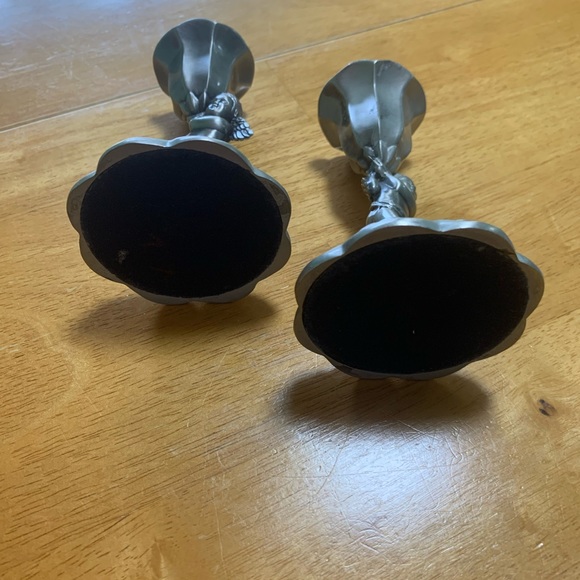 Pewter Cherub Candle Holders - set of 2 - Picture 4 of 4